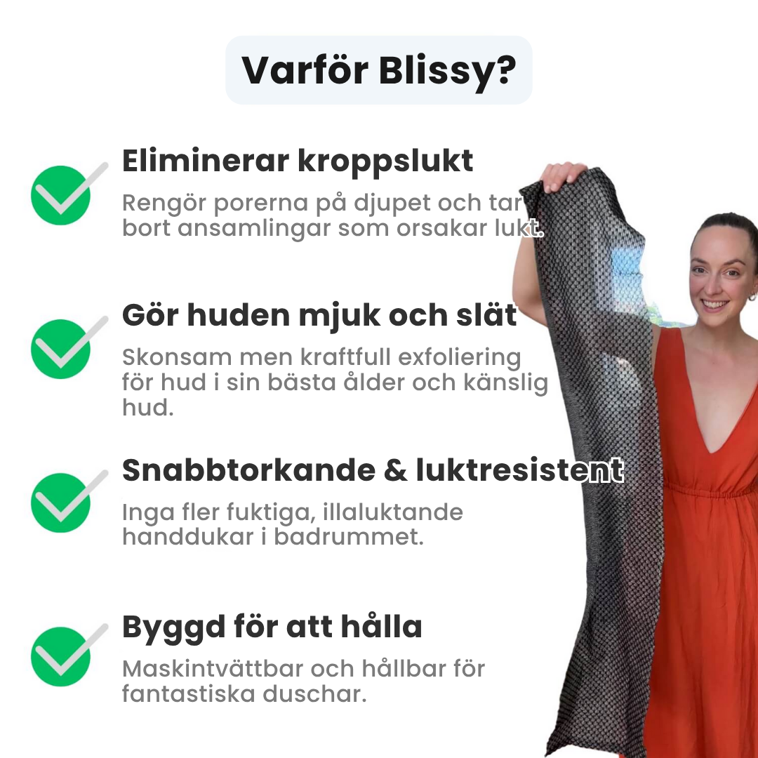 Blissy™ Exfolierande Antibakteriell Duschhandduk